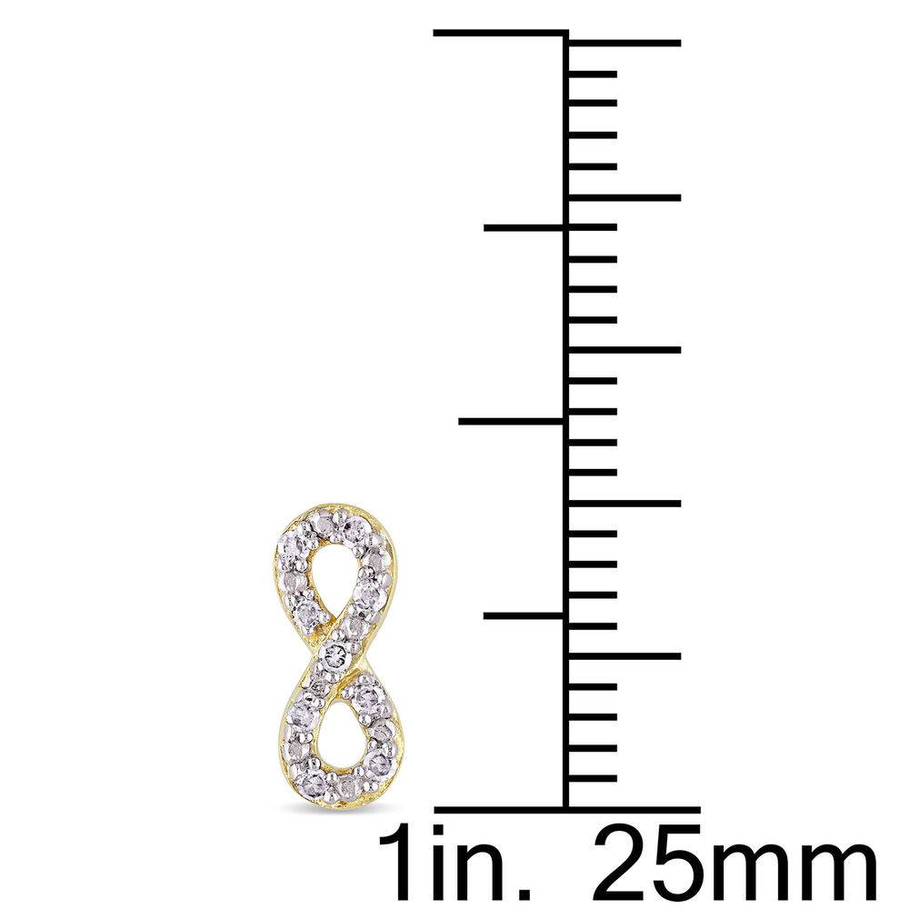 test 1/10 CT. T.W. Diamond Infinity Stud Earrings in 10k Yellow Gold-4 product photo