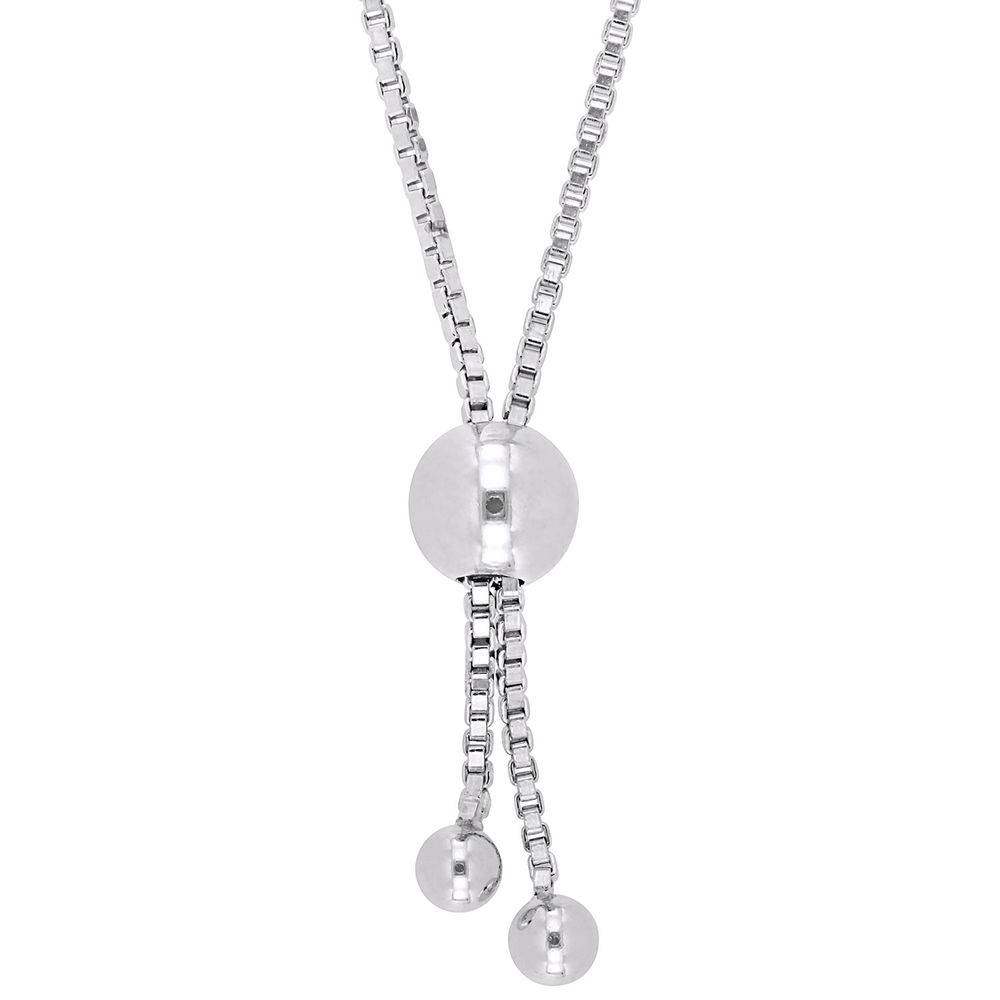 1/10 CT. T.W. Diamond Interlocked Hearts Bolo Bracelet in Sterling Silver and Rose Gold Plated-2 product photo