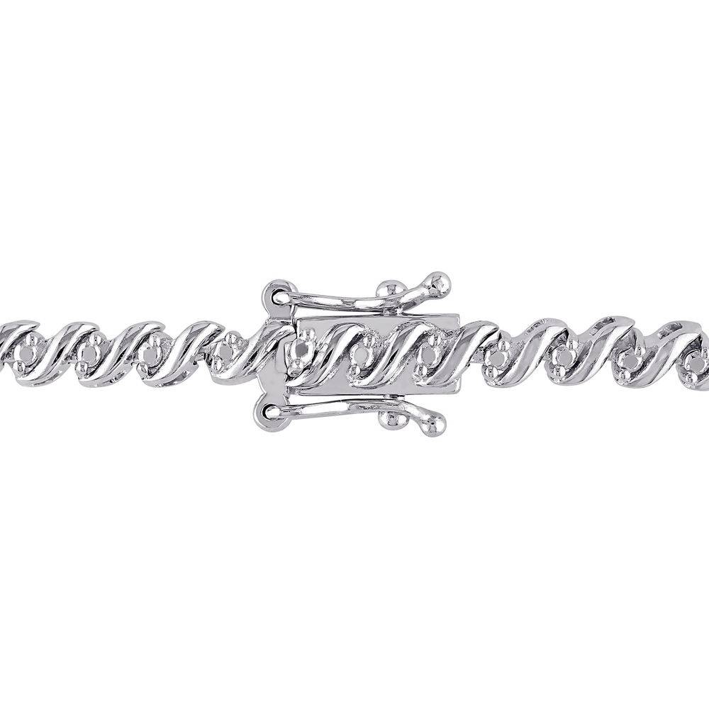 1/2 CT TW Diamond Tennis Bracelet in Sterling Silver-2 product photo