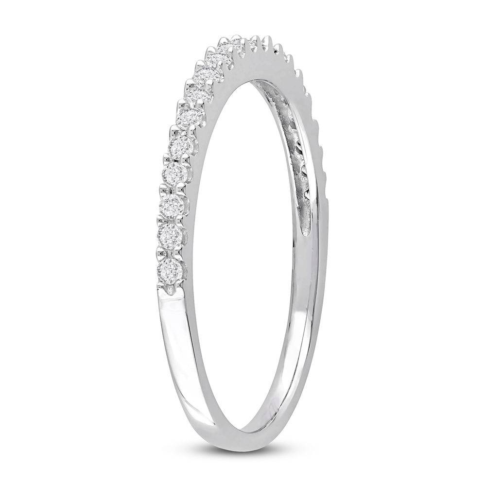 1/5 C.T T.W. Diamond Semi-Eternity Ring in 10K White Gold-1 product photo
