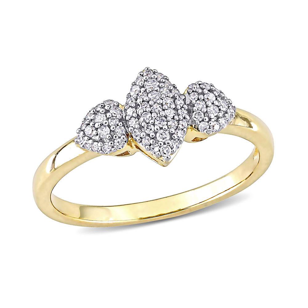 1/5 CT. T.W. Diamond Marquise Ring in Gold Plated Sterling Silver-1 product photo