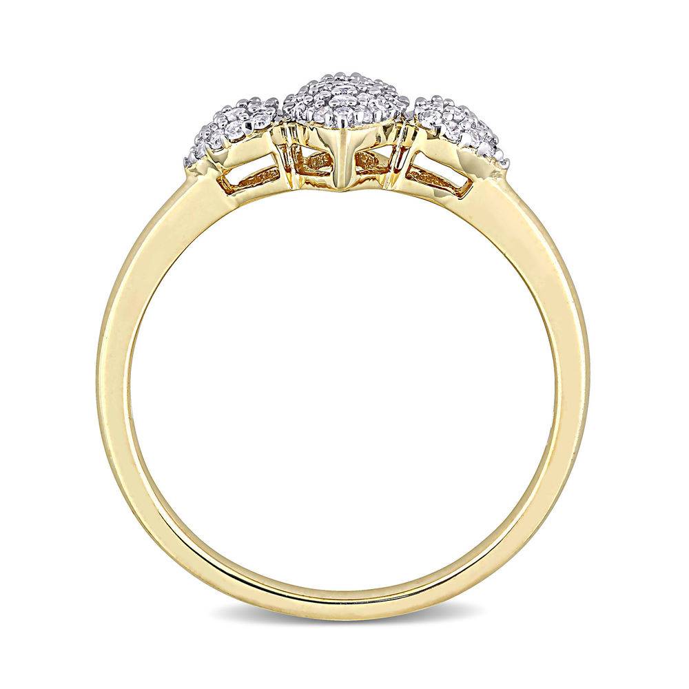 1/5 CT. T.W. Diamond Marquise Ring in Gold Plated Sterling Silver-3 product photo