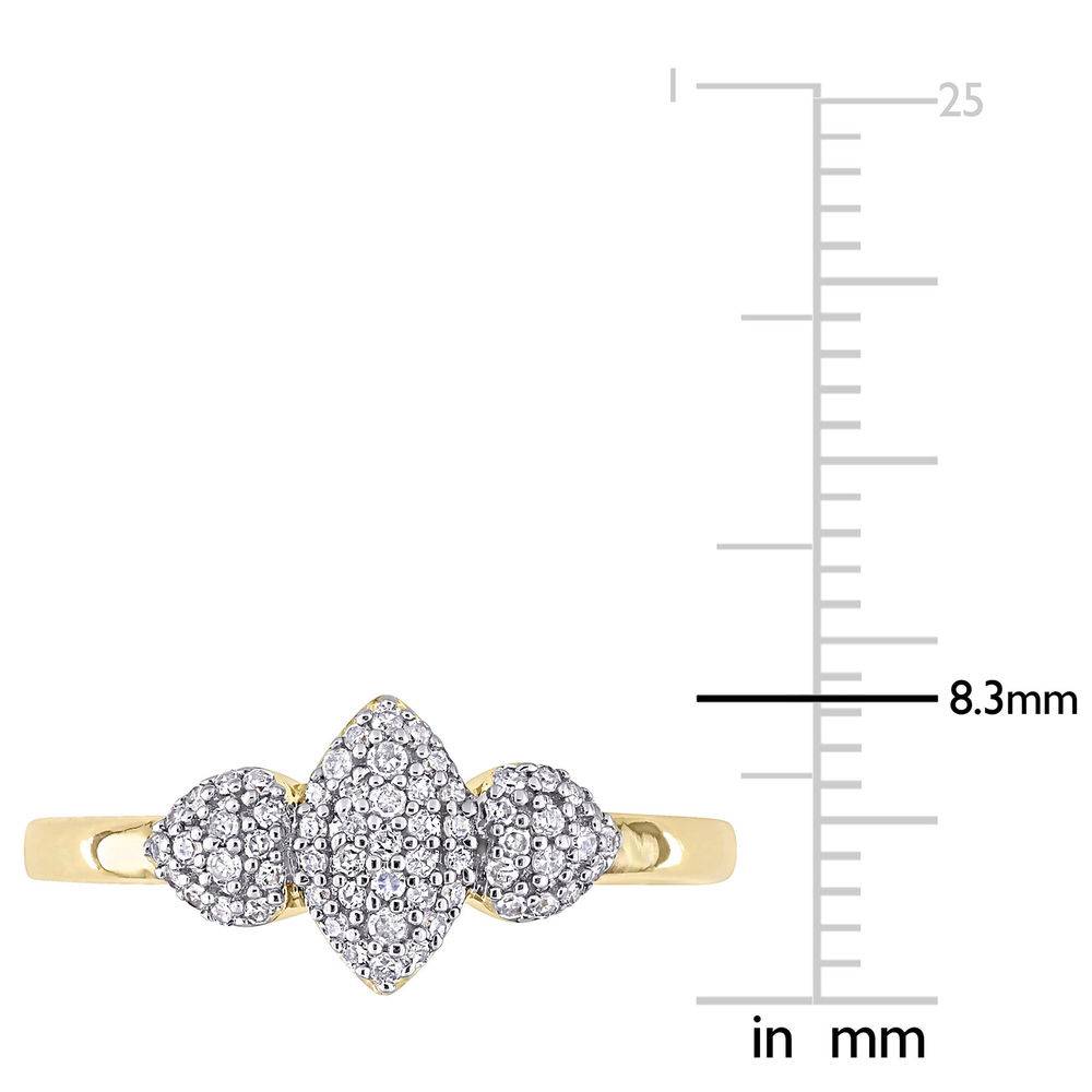 1/5 CT. T.W. Diamond Marquise Ring in Gold Plated Sterling Silver-6 product photo