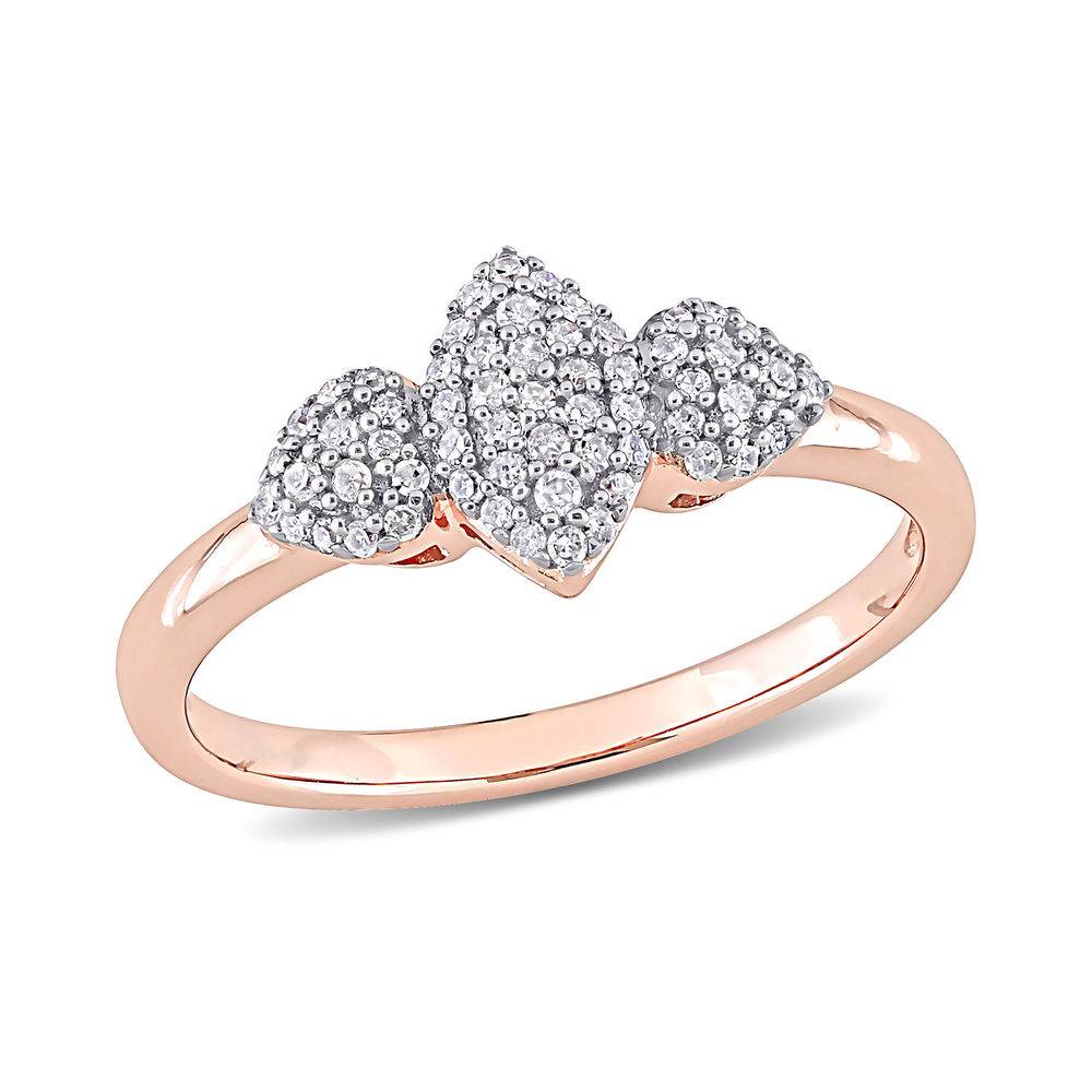 1/5 CT. T.W. Diamond Marquise Ring in Rose Gold Plated Sterling Silver-1 product photo