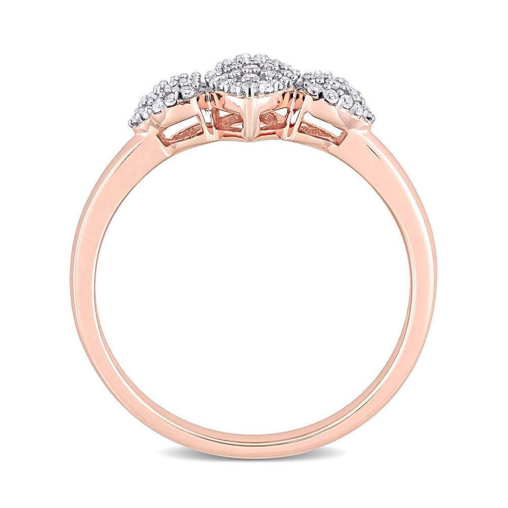 1/5 CT. T.W. Diamond Marquise Ring in Rose Gold Plated Sterling Silver-3 product photo
