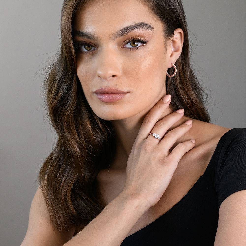 1/5 CT. T.W. Diamond Marquise Ring in Rose Gold Plated Sterling Silver-5 product photo