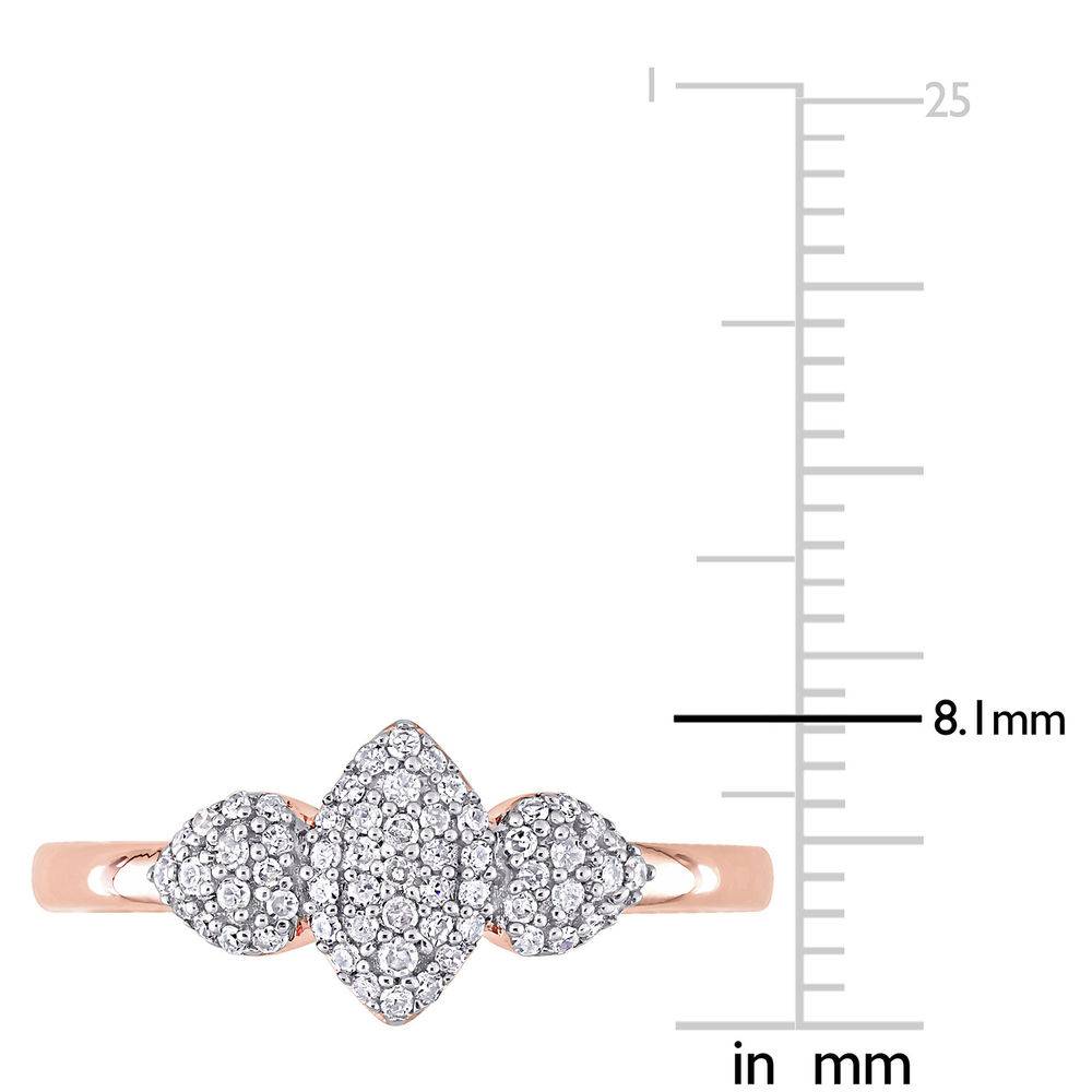 1/5 CT. T.W. Diamond Marquise Ring in Rose Gold Plated Sterling Silver-6 product photo