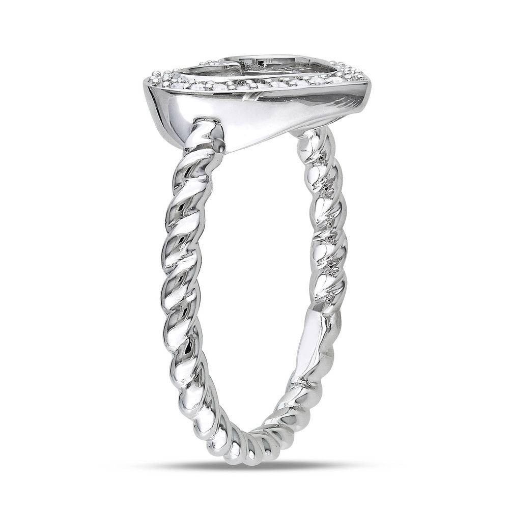 1/8 CT. T.W. Diamond Heart Ring in Sterling Silver-2 product photo