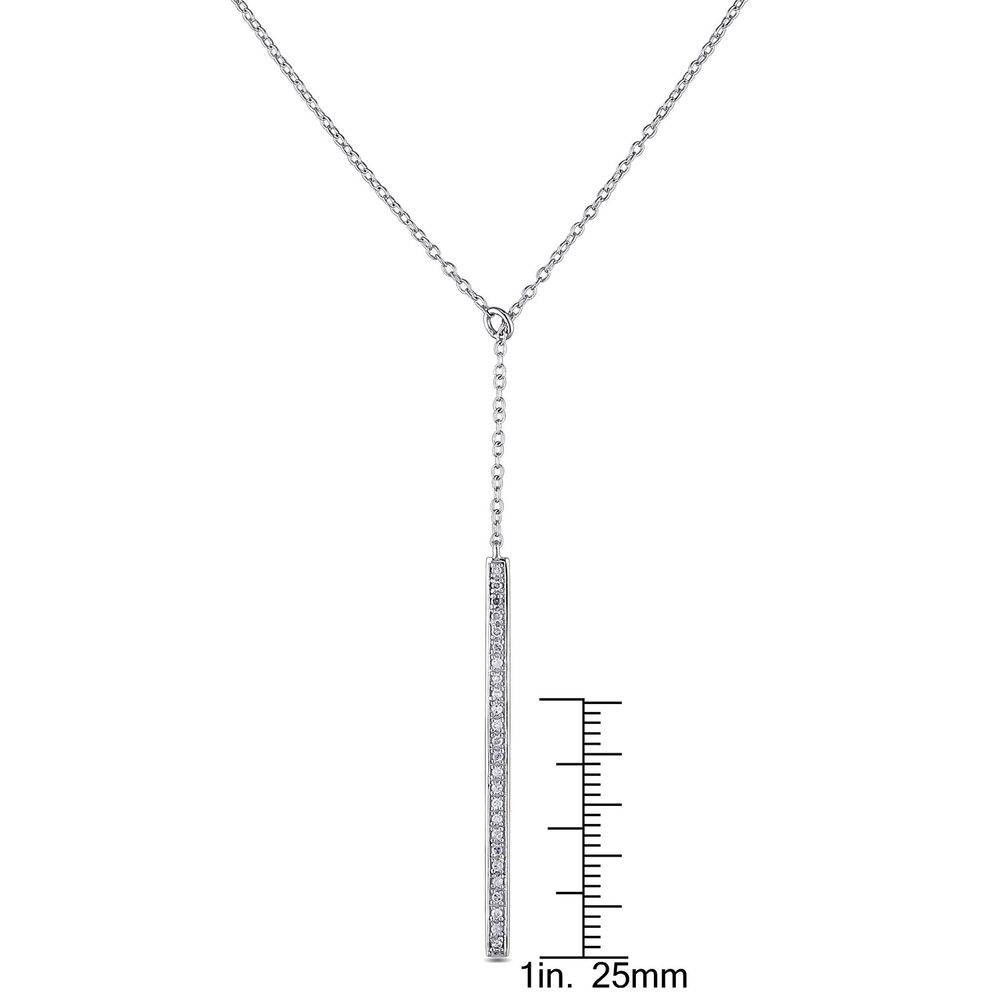 1/8 CT. T.W. Diamond T Necklace in Sterling Silver-5 product photo