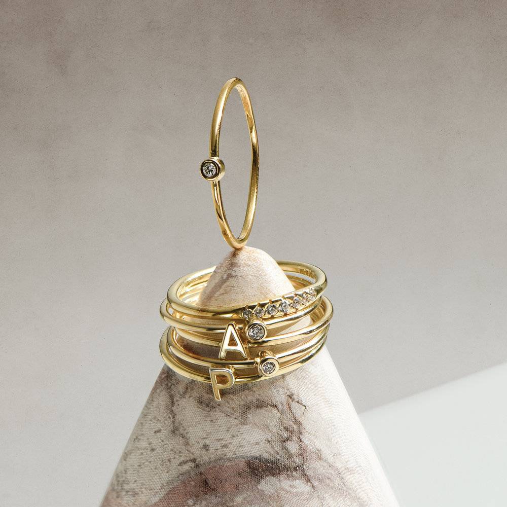 hello test6610ct Gold Double Thickness "Carrie" Name Necklace-2 product photo