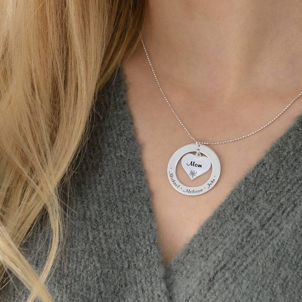 10K White Gold Grandmother / Mother Necklace-3 product photo