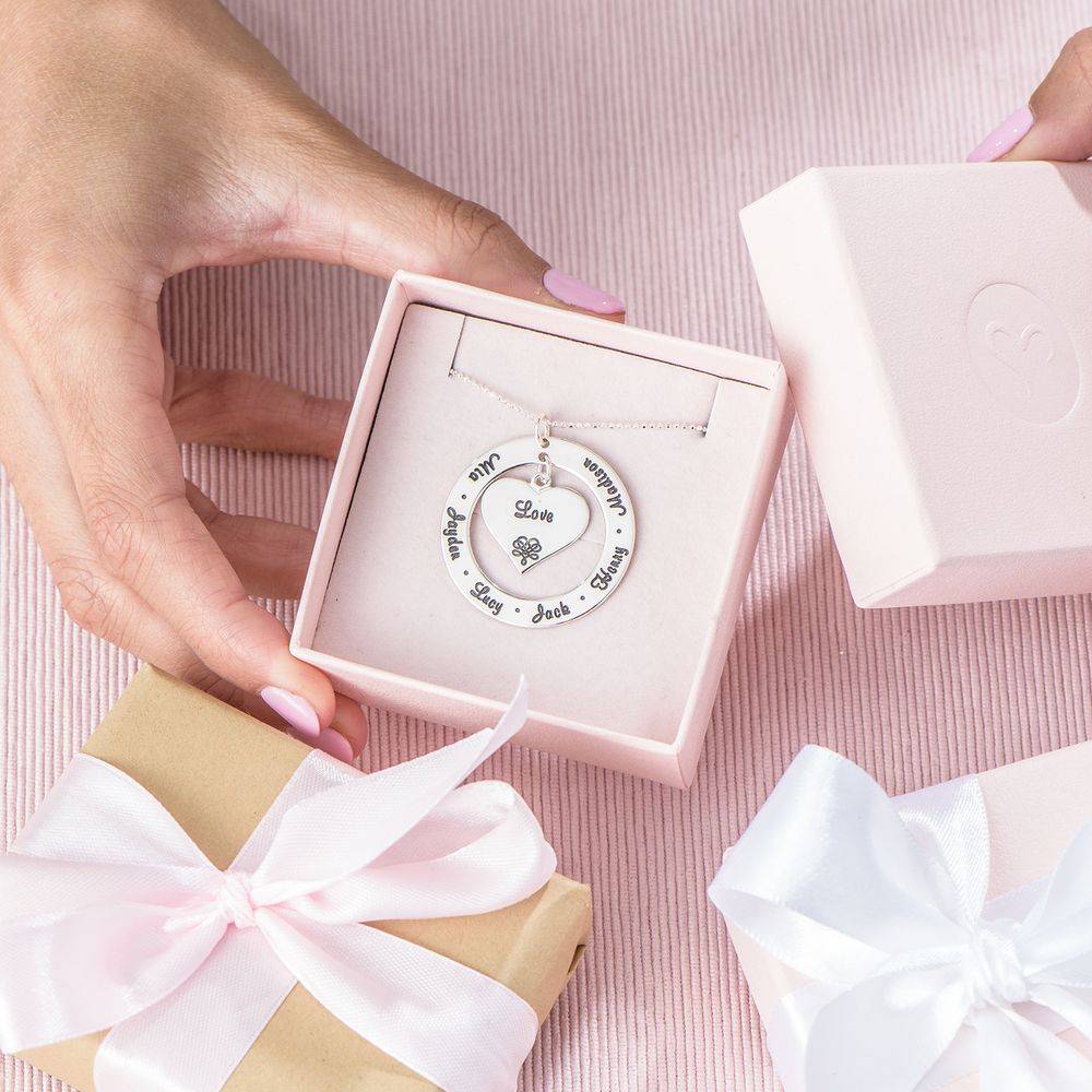 10K White Gold Grandmother / Mother Necklace-1 product photo