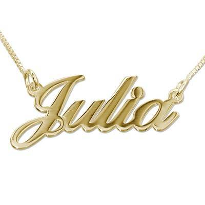 14k Gold Double Thickness Classic Name Necklace-1 product photo