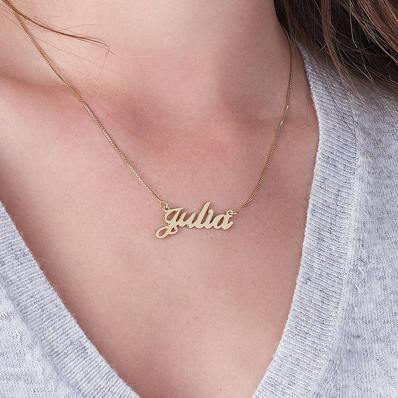 14k Gold Double Thickness Classic Name Necklace-2 product photo