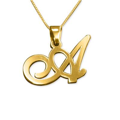 14K Gold Initial Necklace with Your Choice of Letter-1 product photo