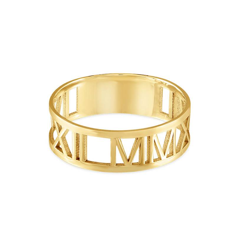 14K Gold Roman!--,./     Numeral Ring-2 product photo