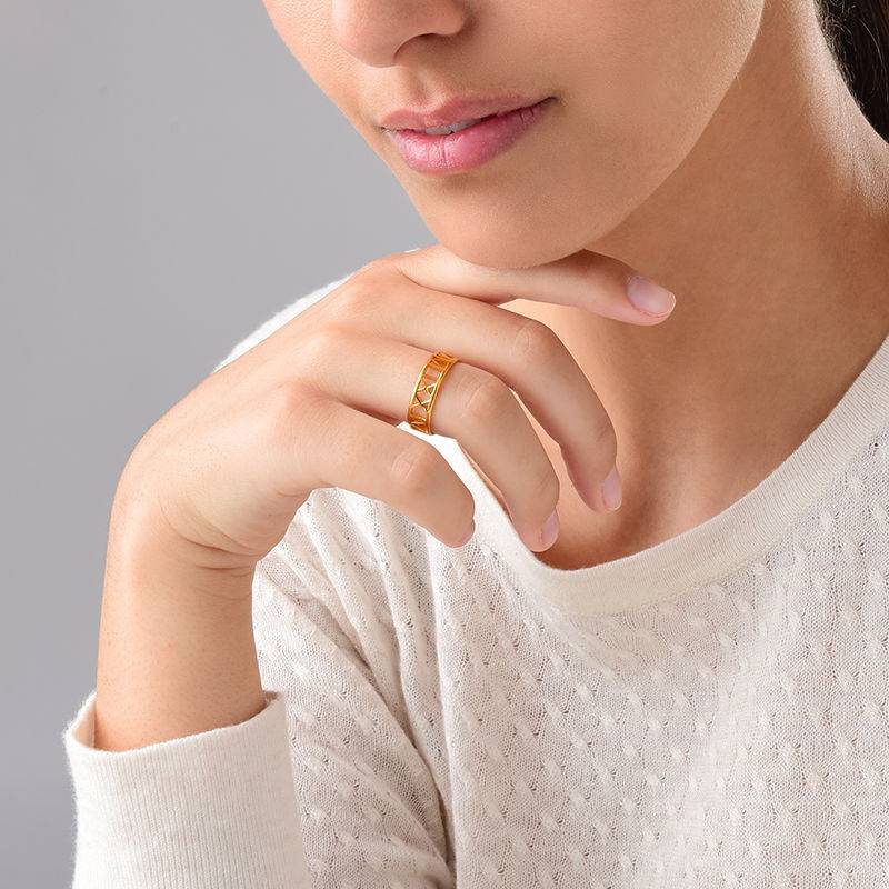 14K Gold Roman!--,./     Numeral Ring-3 product photo
