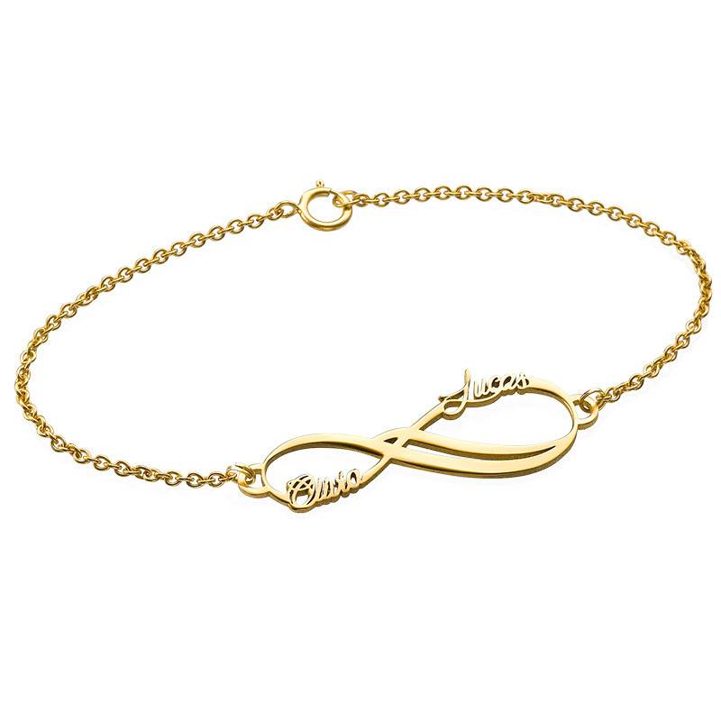 14K Infinity 2 Names Bracelet-1 product photo
