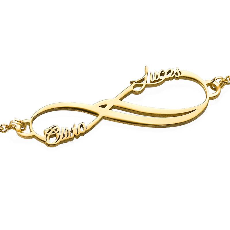 14K Infinity 2 Names Bracelet-2 product photo