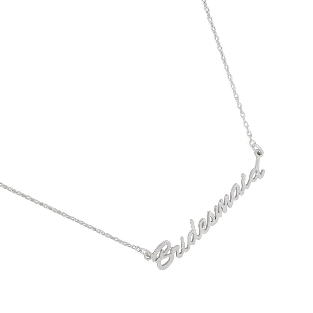 14K Tiny White Gold Name Necklace-1 product photo