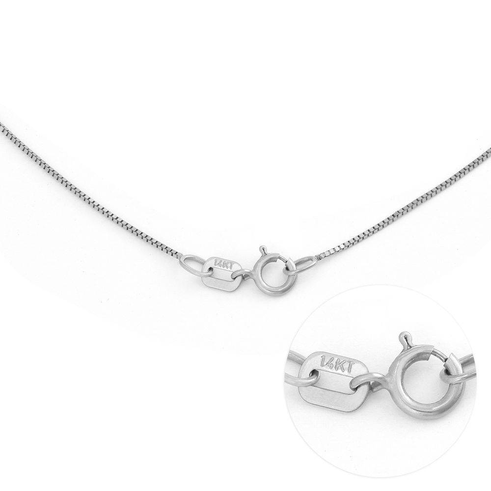 14k White Gold "Carrie" Style Name Necklace-5 product photo