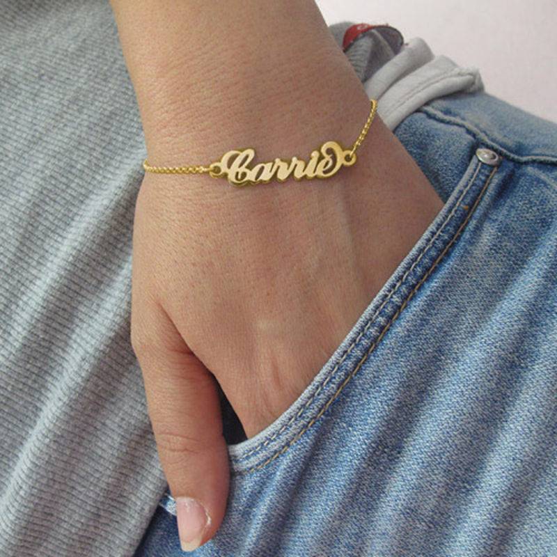 18k Gold-Plated Carrie Personalized Bracelet-3 product photo