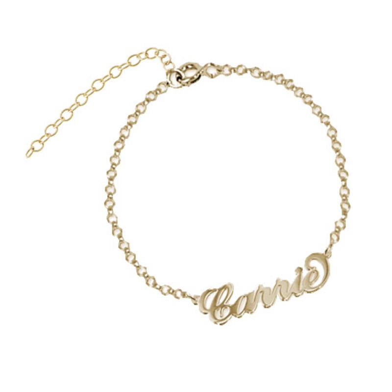 18k Gold-Plated Carrie Personalized Bracelet-1 product photo