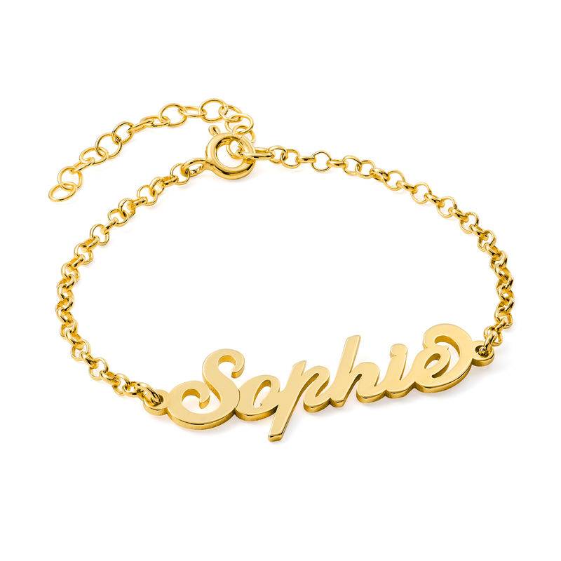 18k Gold Vermeil Carrie Style Name Bracelet / Anklet-1 product photo