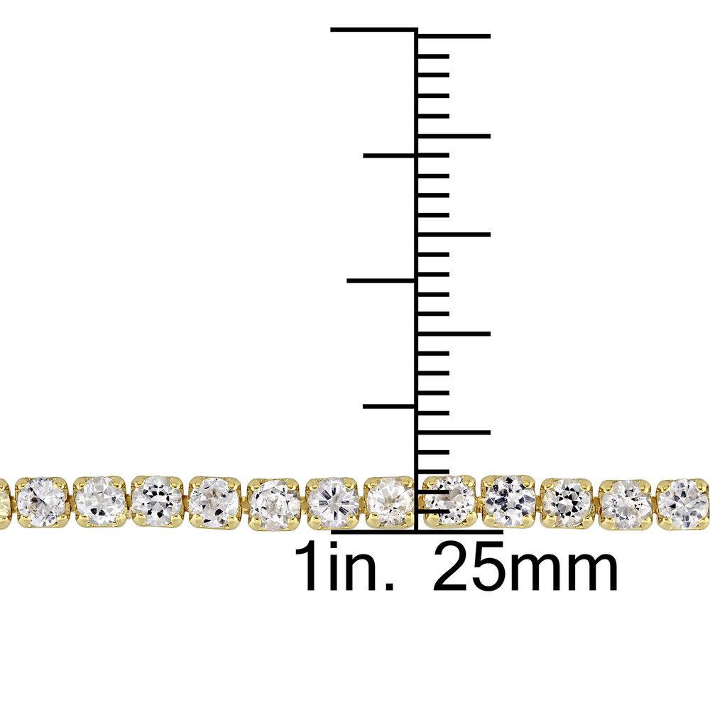 2.5mm White Topaz Bolo Bracelet in Gold Plated Sterling Silver-5 product photo