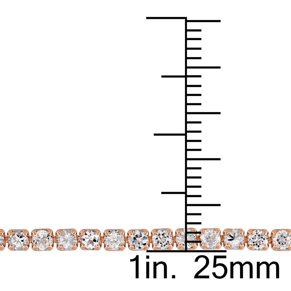 2.5mm White Topaz Bolo Bracelet in Rose Gold Plated Sterling Silver-5 product photo