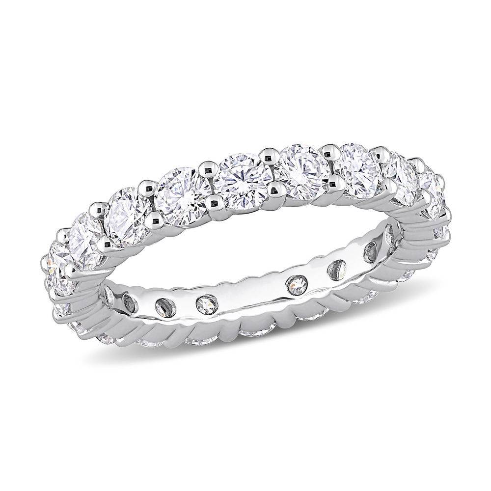3 C.T T.G.W. Moissanite Eternity Ring in Sterling Silver-1 product photo