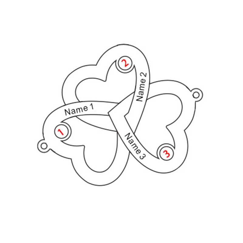 3 Heart Bracelet with Swarvoski Birthstones-3 product photo