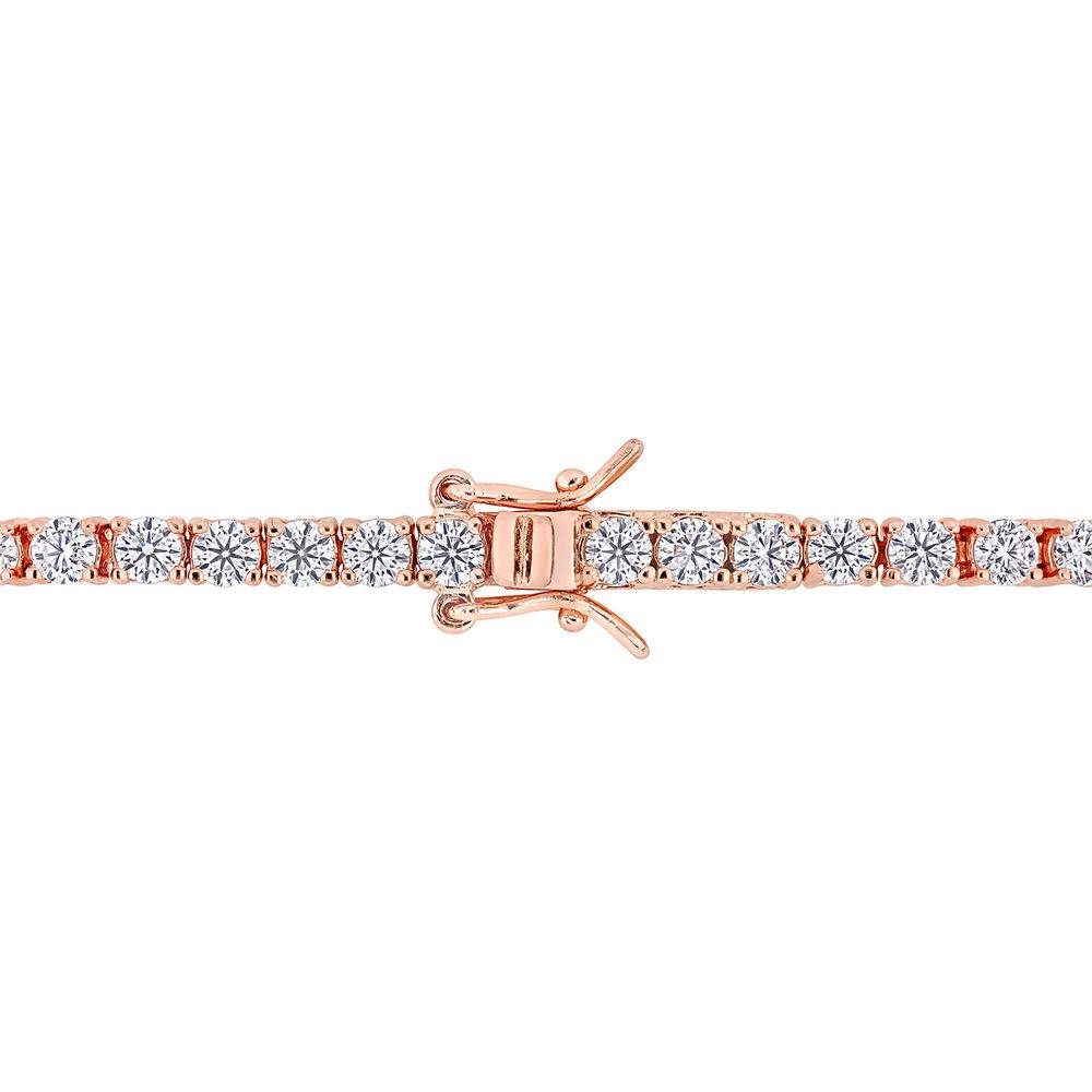 5 5/8 CT TGW Created Moissanite Tennis Bracelet in Pink Silver-2 product photo