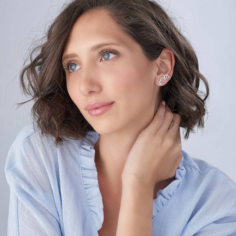 ABC Ear Studs in Sterling Silver-2 product photo