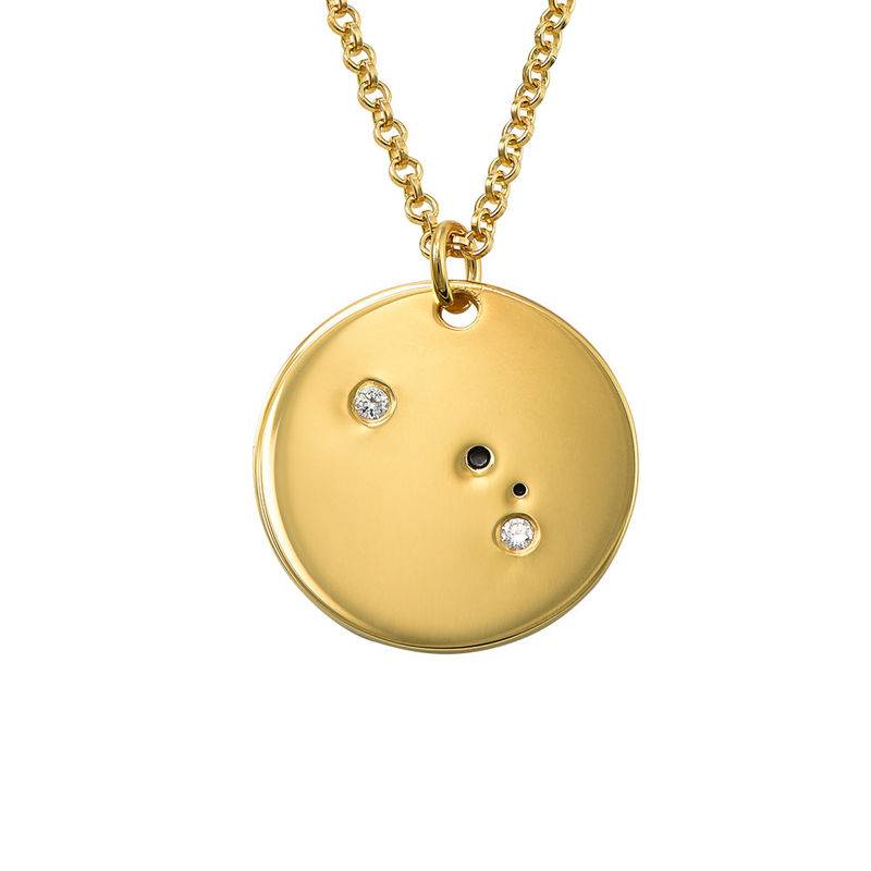 Aries Constellation Necklace with Diamonds in Gold Plating-1 product photo