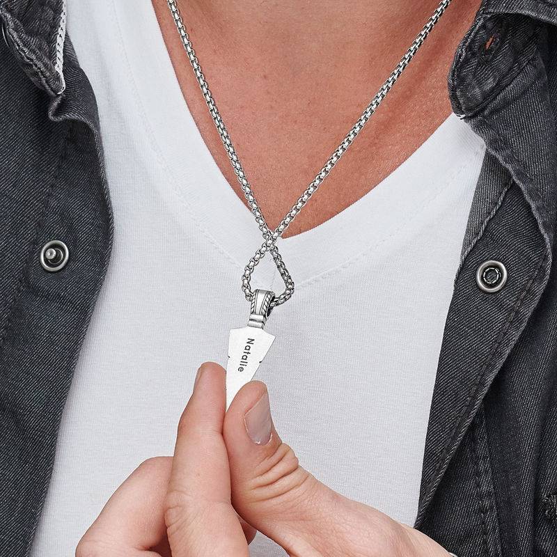 Arrow Necklace in Sterling Silver for Men-5 product photo