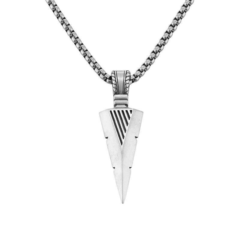 Arrow Necklace in Sterling Silver for Men-1 product photo