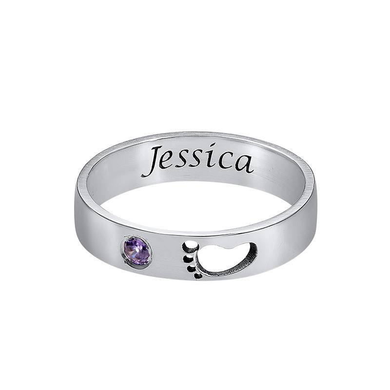 Baby Feet Ring with Inner Engraving-2 product photo