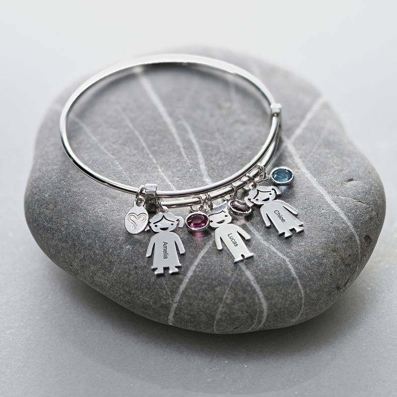 Bangle Bracelet with Kids Charms-4 product photo