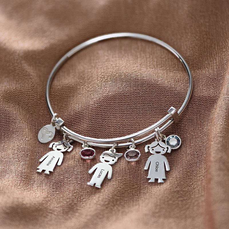 Bangle Bracelet with Kids Charms-5 product photo