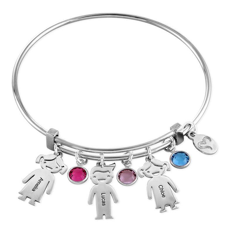 Bangle Bracelet with Kids Charms-1 product photo