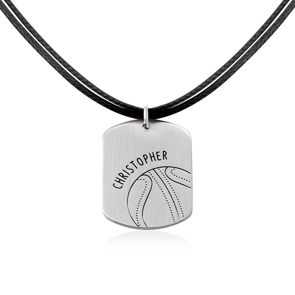 Baseball Custom Dog Tag in Sterling Silver-3 product photo