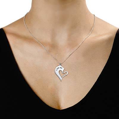 Breakable Heart Necklace for Couples in Silver-3 product photo