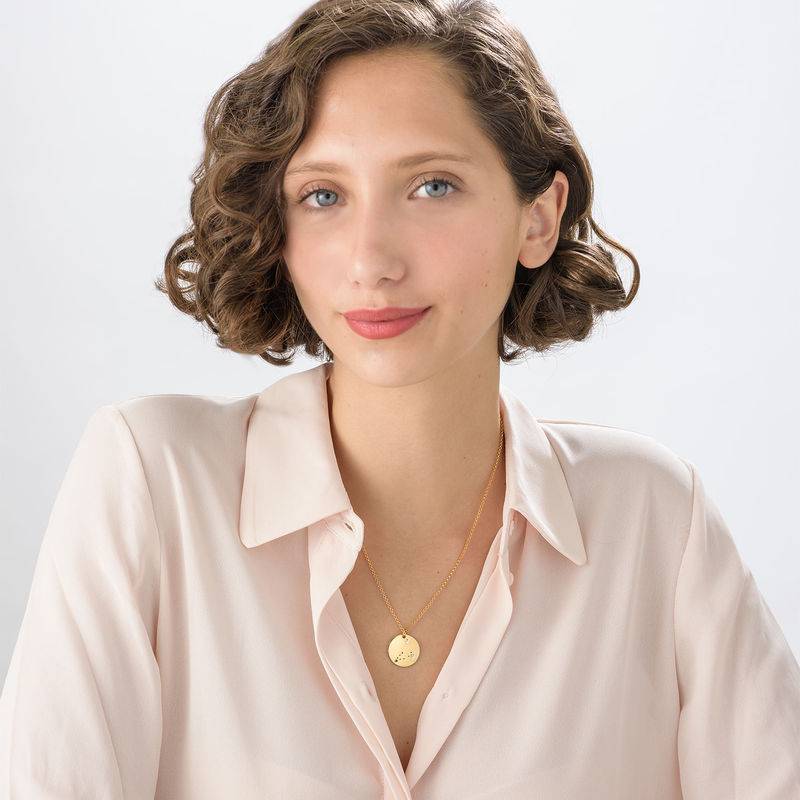 Capricorn Constellation Necklace with Diamonds in Gold Plating-2 product photo