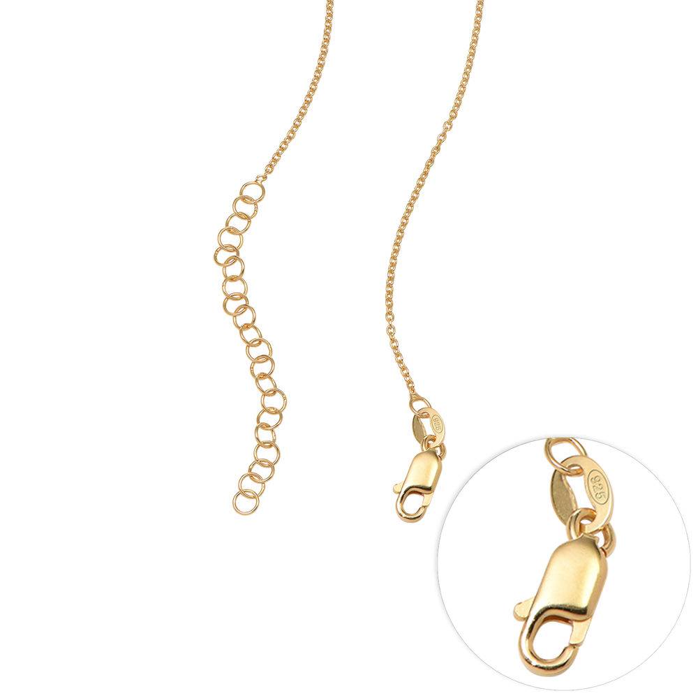 Charming Heart Necklace with Engraved Beads in Gold Plating-8 product photo