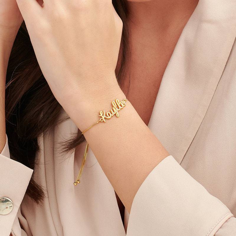 Cursive Name Bracelet in Gold Plating-3 product photo