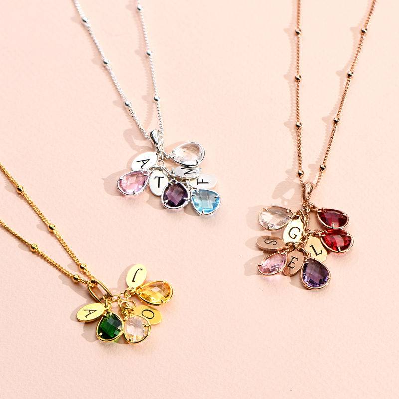Custom Birthstone Drop Necklace for Mom in Rose Gold Plating-2 product photo