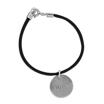 Custom Engraved Mother Bracelet with Silver Charm-2 product photo