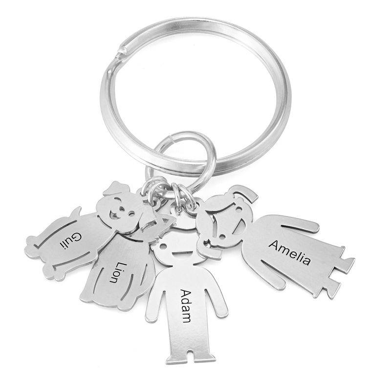 Custom Keychain with Engraved Kids and Pets Charms-1 Custom Keychain with Engraved Kids and Pets Charms-1 product photo