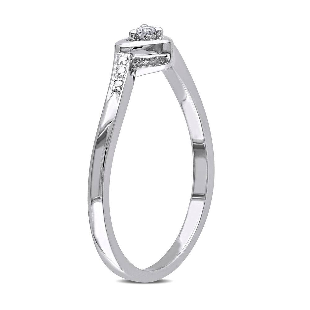 Diamond Heart Ring in Sterling Silver-2 product photo